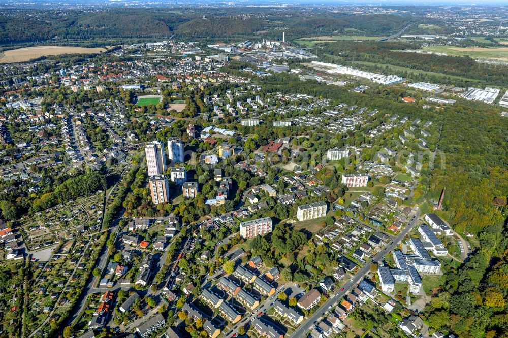 Hagen from the bird's eye view: City view of the city area of in Hagen in the state North Rhine-Westphalia, Germany