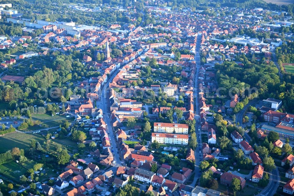 Aerial photograph Hagenow - City view of the city area of in Hagenow in the state Mecklenburg - Western Pomerania, Germany