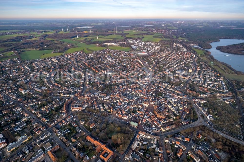 Haltern am See from the bird's eye view: City view on down town in Haltern am See in the state North Rhine-Westphalia, Germany