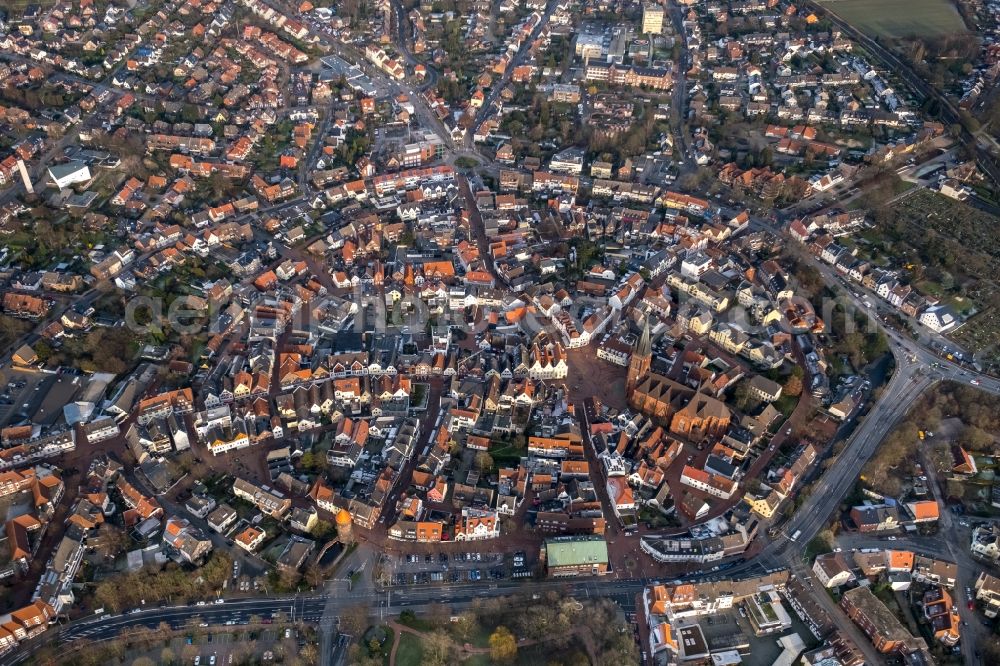 Aerial photograph Haltern am See - City view on down town in Haltern am See in the state North Rhine-Westphalia, Germany