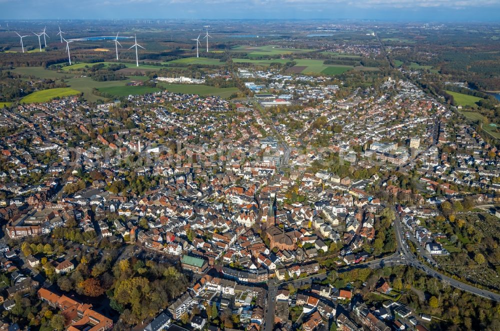 Aerial photograph Haltern am See - City view on down town in Haltern am See in the state North Rhine-Westphalia, Germany