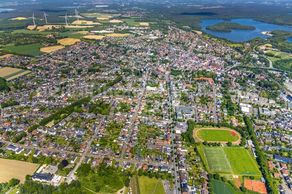 Haltern am See from the bird's eye view: City view on down town in Haltern am See in the state North Rhine-Westphalia, Germany