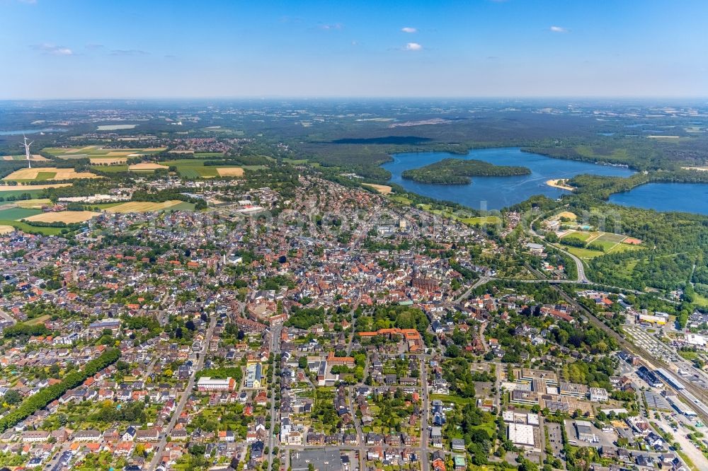 Aerial photograph Haltern am See - City view on down town in Haltern am See in the state North Rhine-Westphalia, Germany