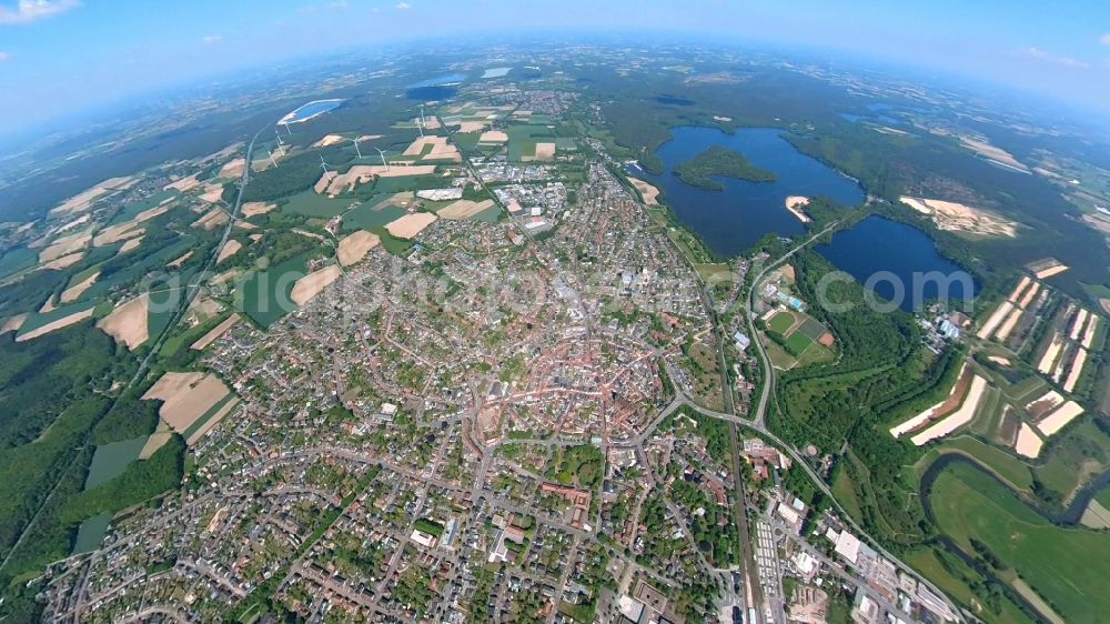 Aerial photograph Haltern am See - City view on down town in Haltern am See in the state North Rhine-Westphalia, Germany