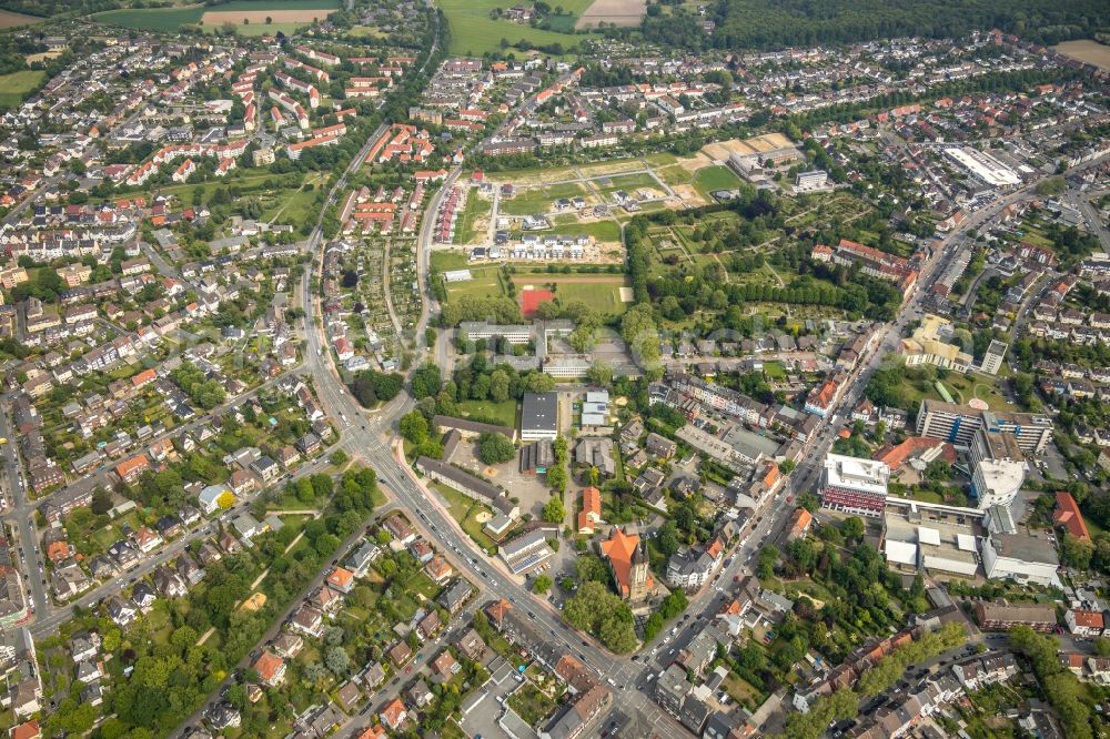 Aerial image Hamm - City view on down town in Hamm in the state North Rhine-Westphalia, Germany