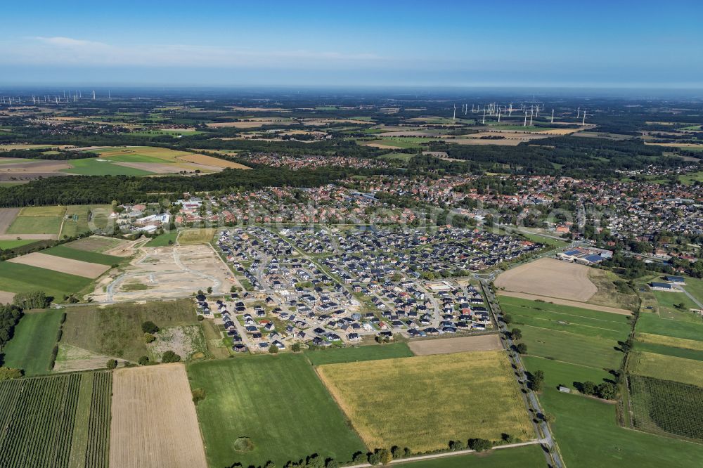 Harsefeld from the bird's eye view: City view on down town in Harsefeld in the state Lower Saxony, Germany