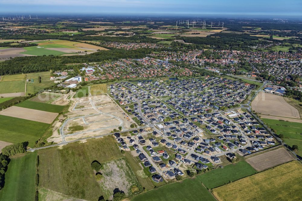 Aerial photograph Harsefeld - City view on down town in Harsefeld in the state Lower Saxony, Germany