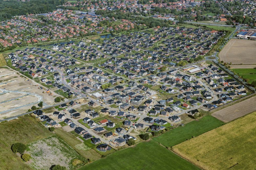 Harsefeld from the bird's eye view: City view on down town in Harsefeld in the state Lower Saxony, Germany