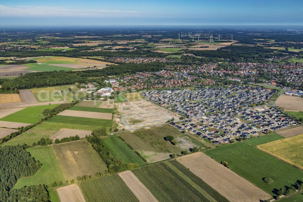 Harsefeld from the bird's eye view: City view on down town in Harsefeld in the state Lower Saxony, Germany