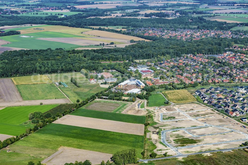 Aerial image Harsefeld - City view on down town in Harsefeld in the state Lower Saxony, Germany