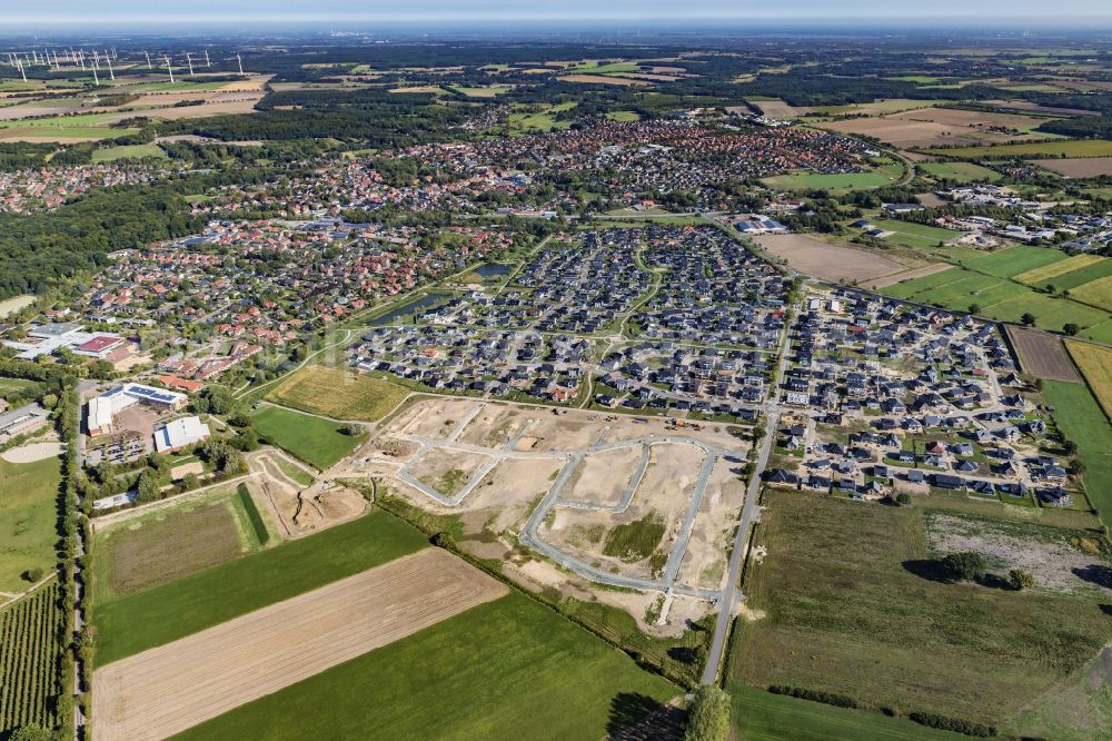 Aerial photograph Harsefeld - City view on down town in Harsefeld in the state Lower Saxony, Germany