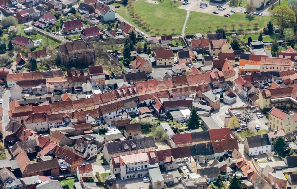 Harzgerode from above - City view of the city area of in Harzgerode in the state Saxony-Anhalt