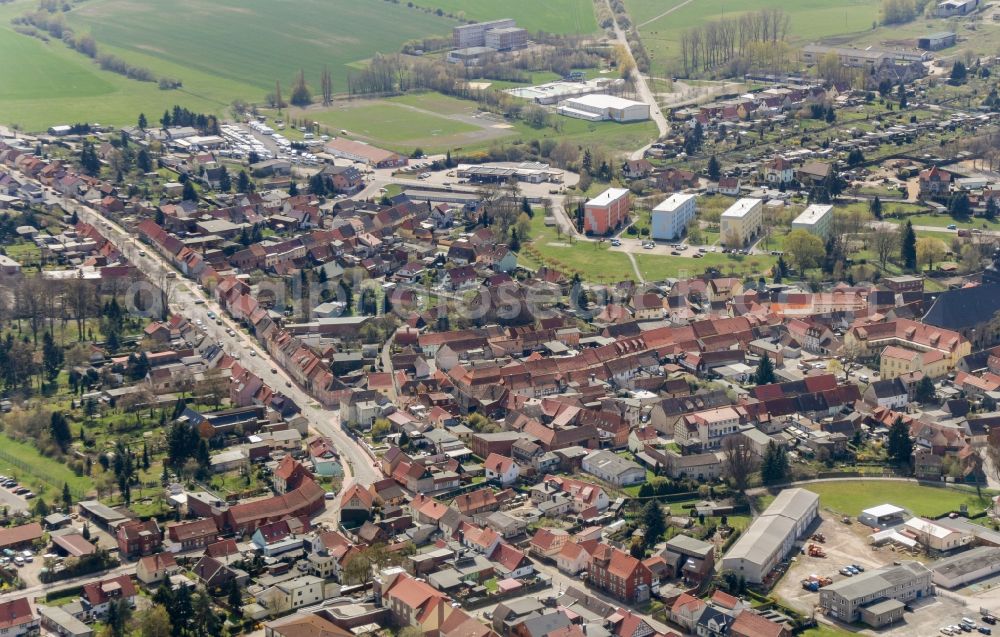 Harzgerode from the bird's eye view: City view of the city area of in Harzgerode in the state Saxony-Anhalt