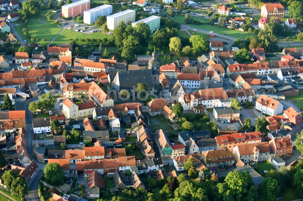 Aerial image Harzgerode - City view of the city area of in Harzgerode in the state Saxony-Anhalt