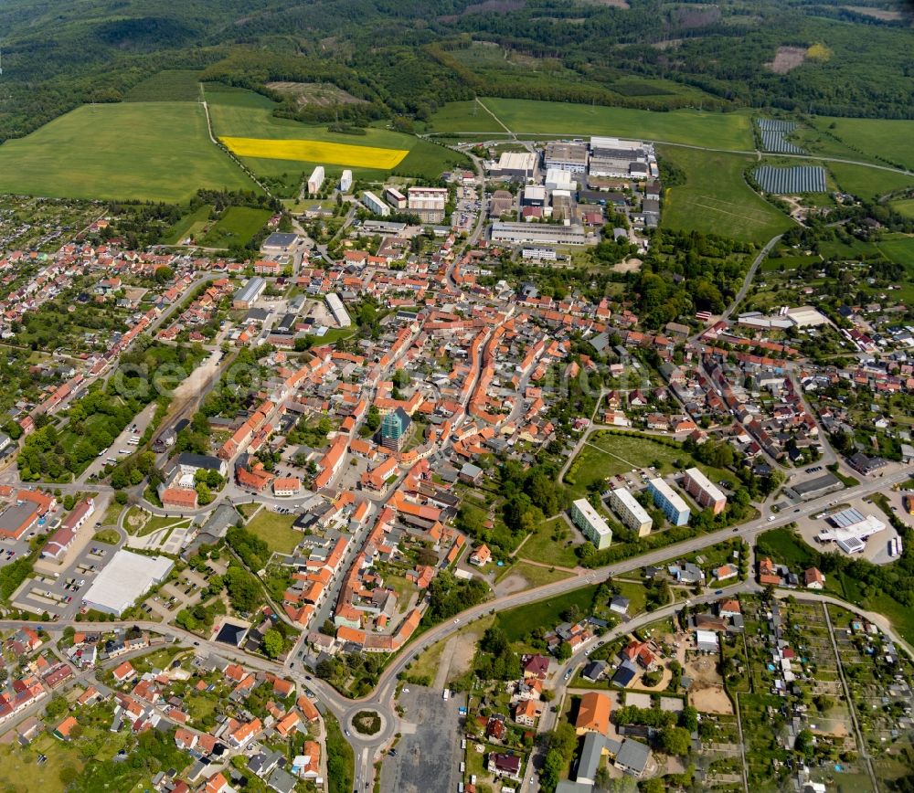 Aerial photograph Harzgerode - City view of the city area of in Harzgerode in the state Saxony-Anhalt