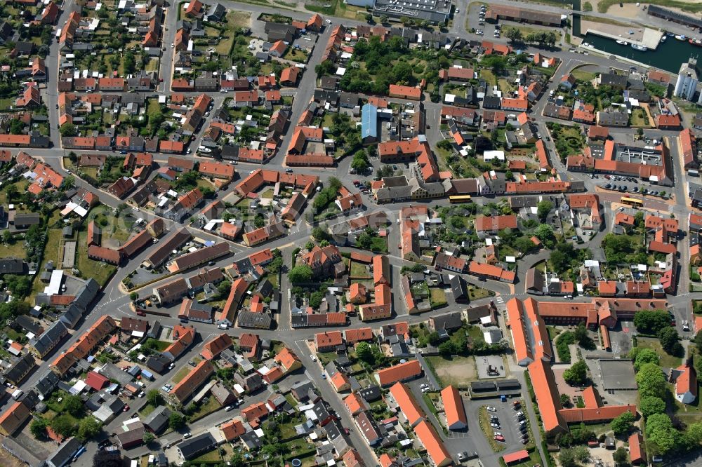 Aerial photograph Hasle - City view of the city area of in Hasle Bornholm Island in Region Hovedstaden, Denmark