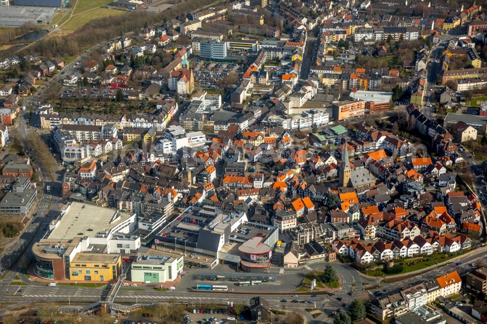 Aerial photograph Hattingen - City view of the city area of in Hattingen in the state North Rhine-Westphalia, Germany