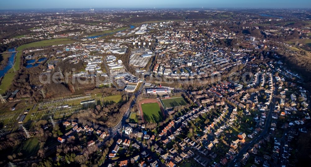 Aerial photograph Hattingen - City view on down town in Hattingen in the state North Rhine-Westphalia, Germany