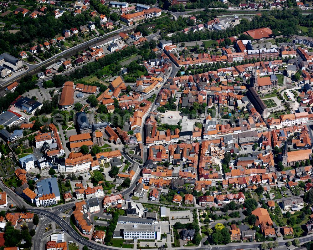 Heilbad Heiligenstadt from the bird's eye view: City view on down town in Heilbad Heiligenstadt in the state Thuringia, Germany