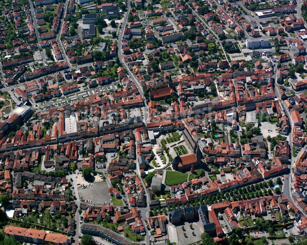 Aerial photograph Heilbad Heiligenstadt - City view on down town in Heilbad Heiligenstadt in the state Thuringia, Germany