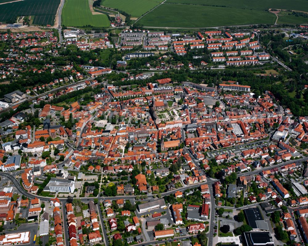 Heilbad Heiligenstadt from the bird's eye view: City view on down town in Heilbad Heiligenstadt in the state Thuringia, Germany