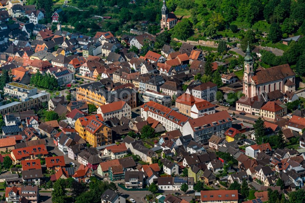 Herbolzheim from the bird's eye view: City view of the city area of in Herbolzheim in the state Baden-Wurttemberg, Germany