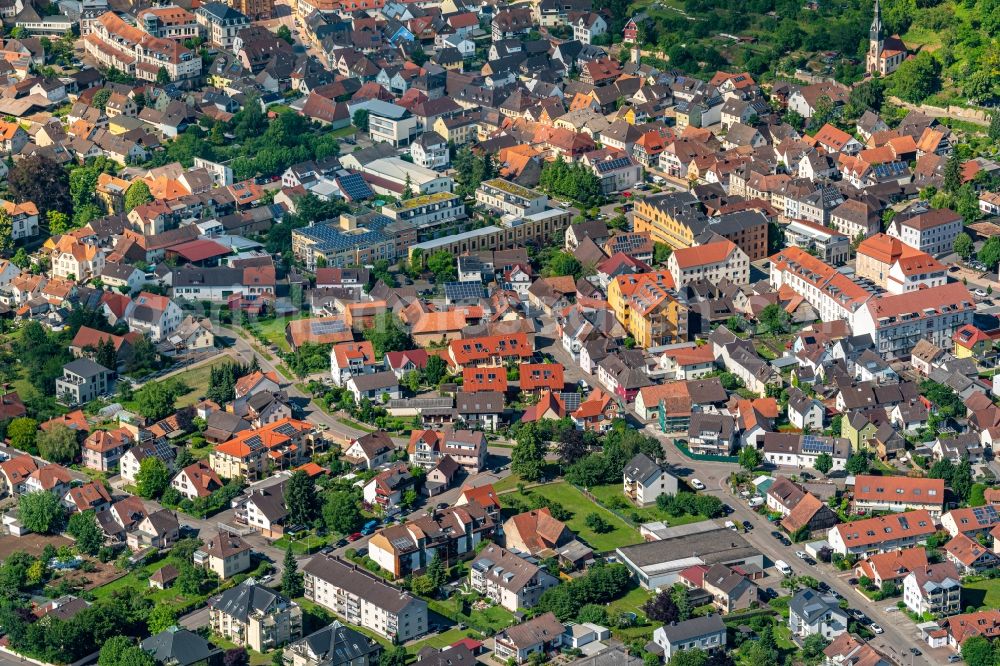 Aerial photograph Herbolzheim - City view of the city area of in Herbolzheim in the state Baden-Wurttemberg, Germany