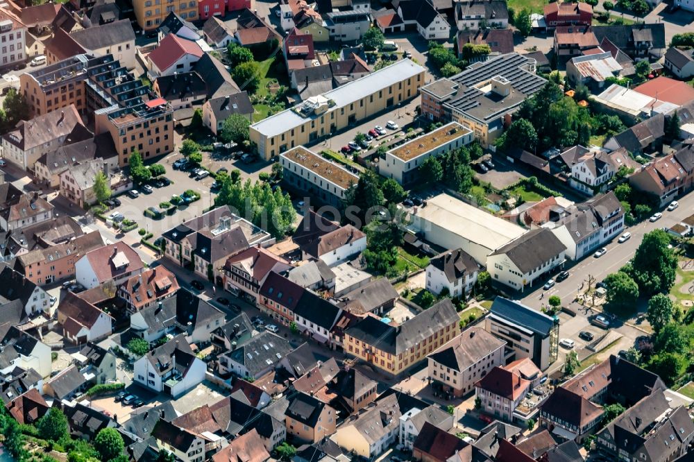 Herbolzheim from the bird's eye view: City view of the city area of in Herbolzheim in the state Baden-Wurttemberg, Germany