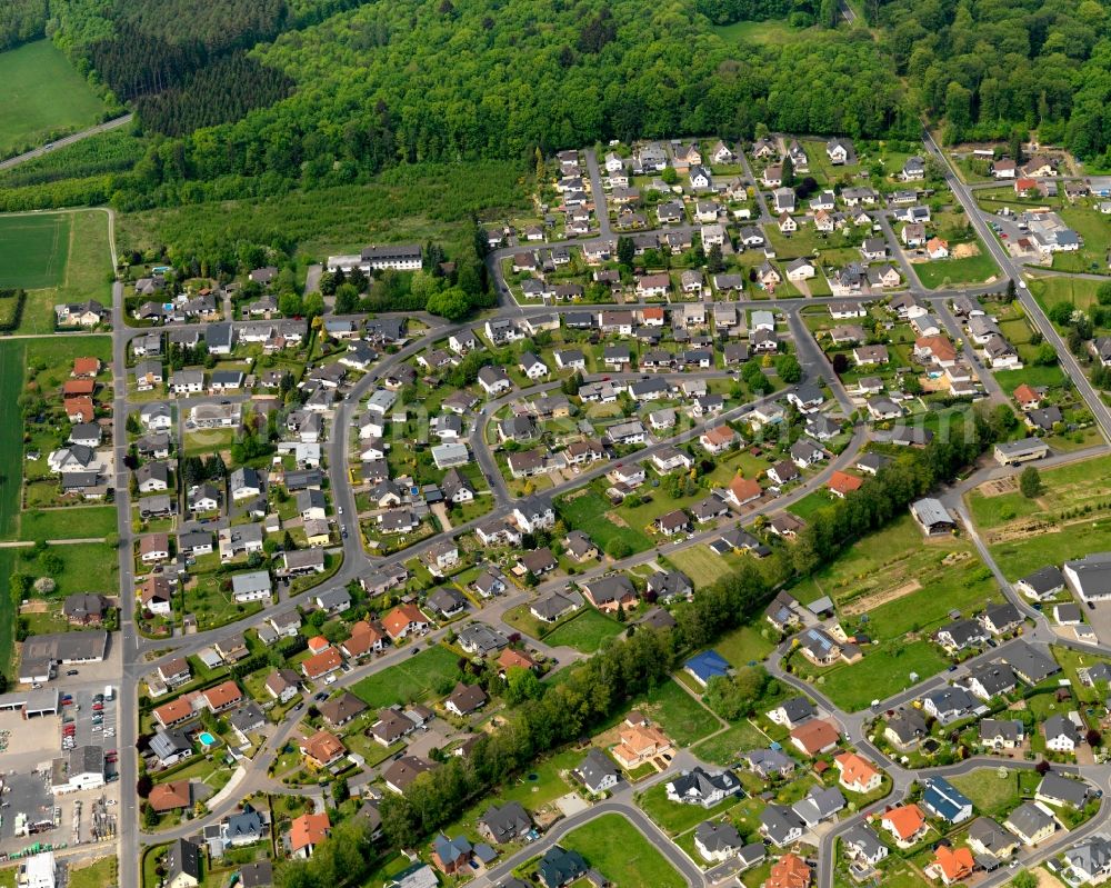 Aerial image Herschbach - City view from the center of in Herschbach in the state Rhineland-Palatinate