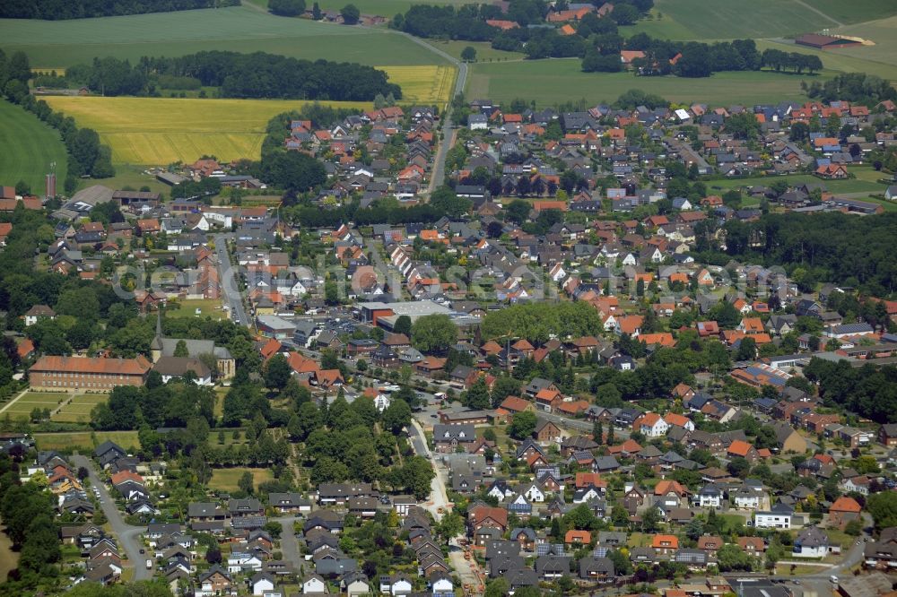 Aerial photograph Herzebrock-Clarholz - City view from the center of in Herzebrock-Clarholz in the state North Rhine-Westphalia