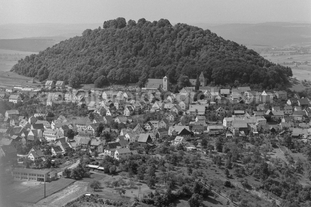 Aerial image Heubach - City view on down town in Heubach in the state Baden-Wuerttemberg, Germany