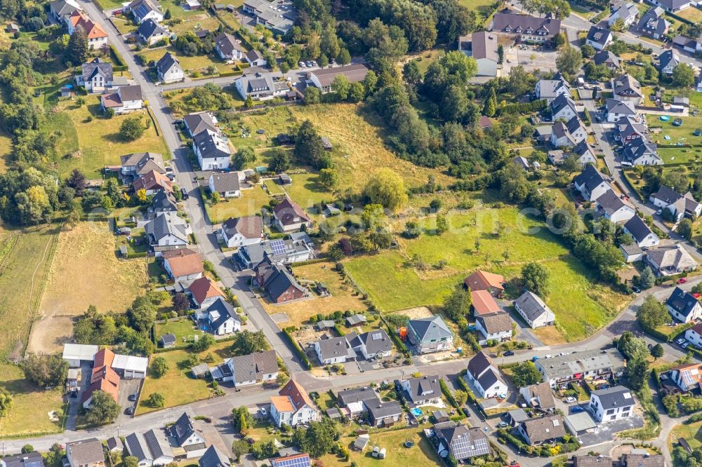 Holzen from the bird's eye view: City view on down town in Holzen in the state North Rhine-Westphalia, Germany