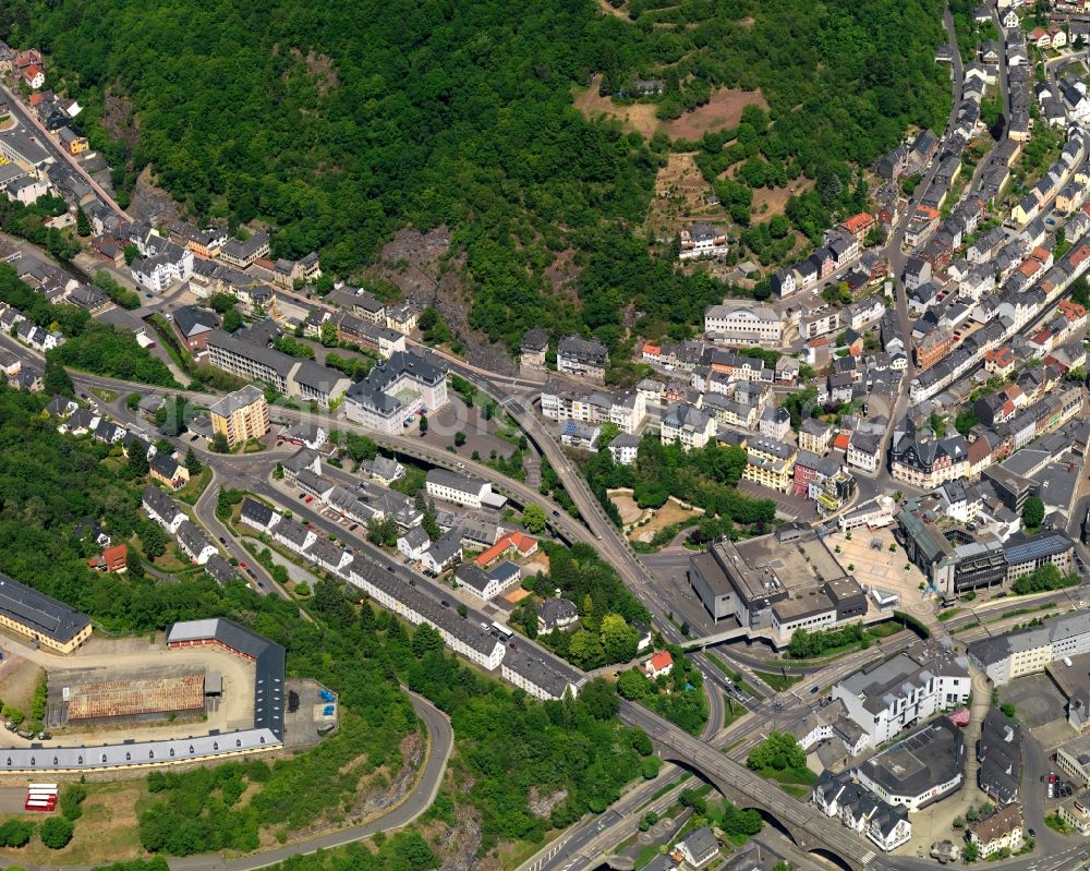 Idar-Oberstein from above - Cityscape from the downtown area in Idar-Oberstein in Rhineland-Palatinate