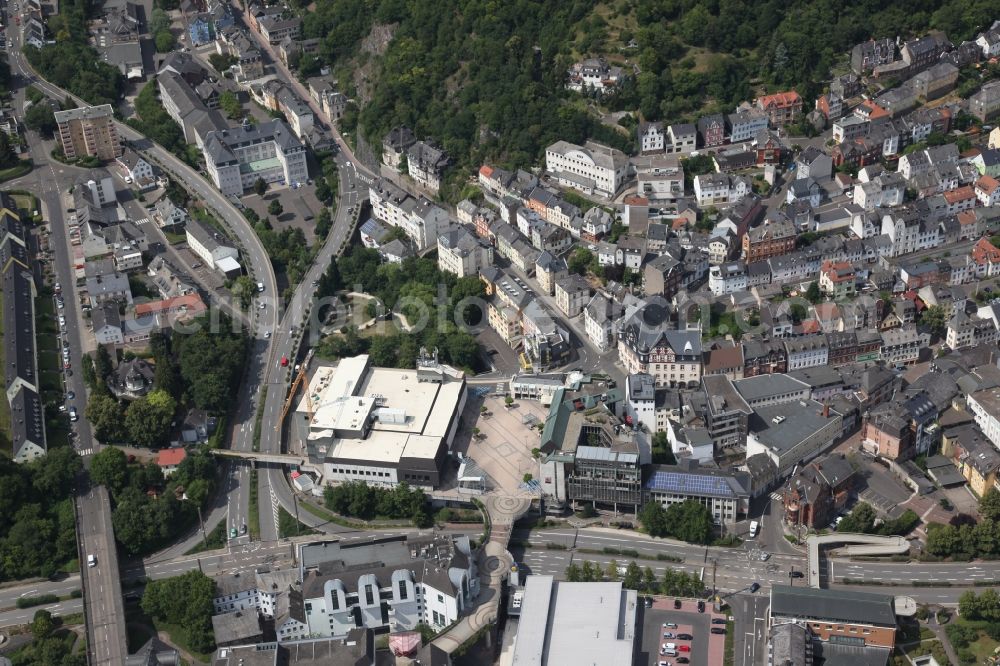 Aerial image Idar-Oberstein - City view of the city area of in Idar-Oberstein in the state Rhineland-Palatinate, Germany