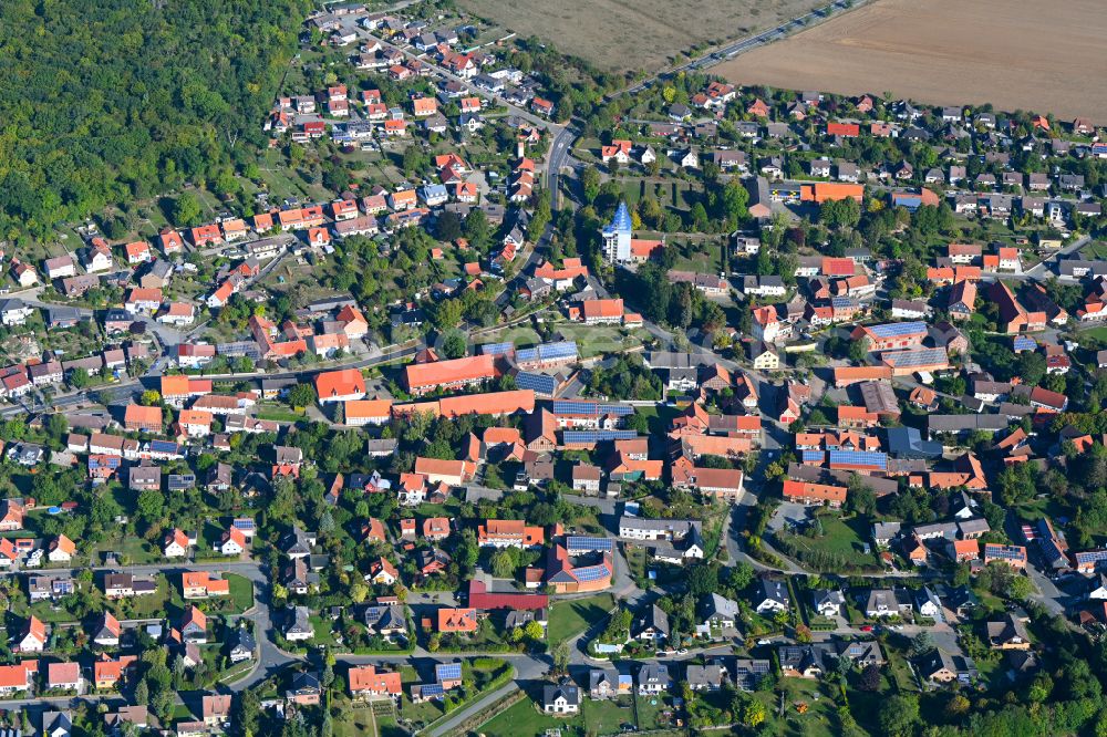 Aerial image Immenrode - City view on down town in Immenrode in the state Lower Saxony, Germany