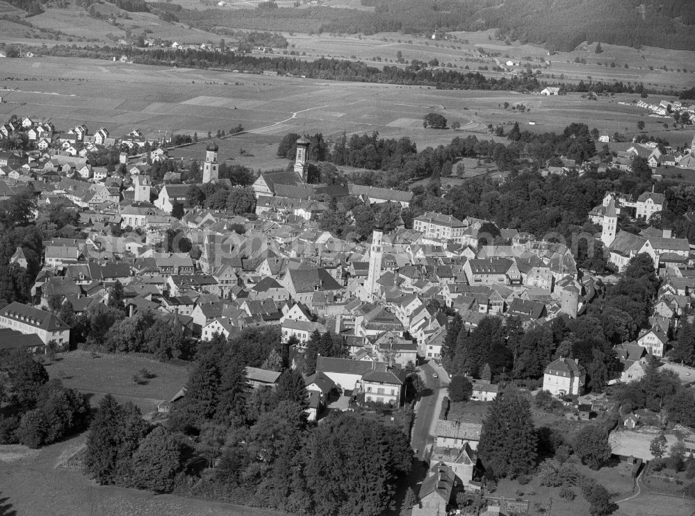 Aerial image Isny im Allgäu - City view on down town in Isny im Allgaeu in the state Baden-Wuerttemberg, Germany