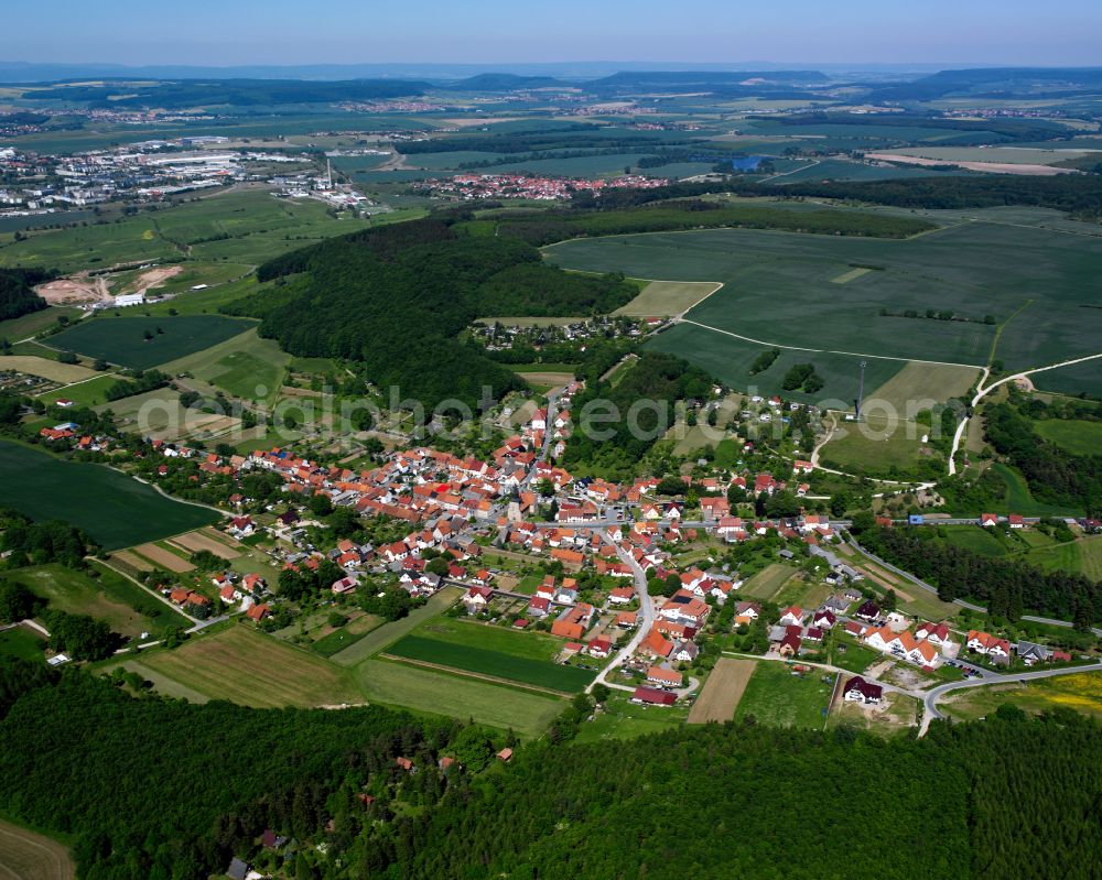 Aerial photograph Kallmerode - City view on down town in Kallmerode in the state Thuringia, Germany