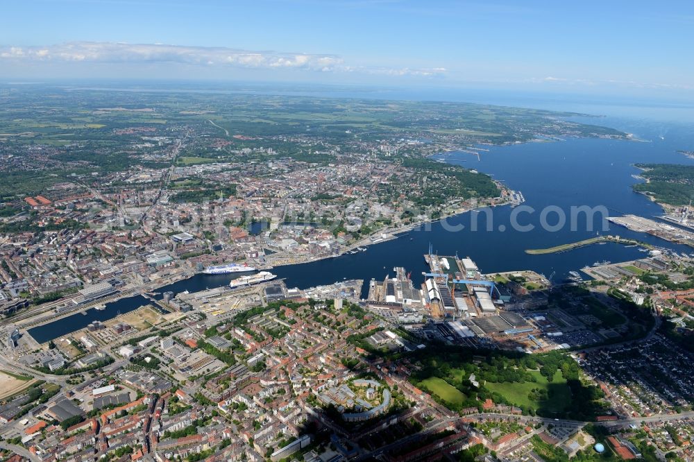 Aerial photograph Kiel - City view of the city area of in Kiel in the state Schleswig-Holstein