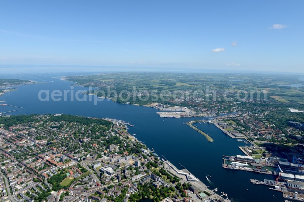 Kiel from above - City view of the city area of in Kiel in the state Schleswig-Holstein