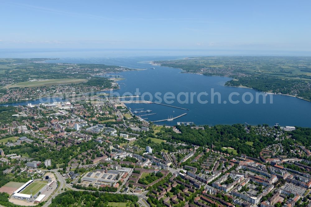 Kiel from the bird's eye view: City view of the city area of in Kiel in the state Schleswig-Holstein