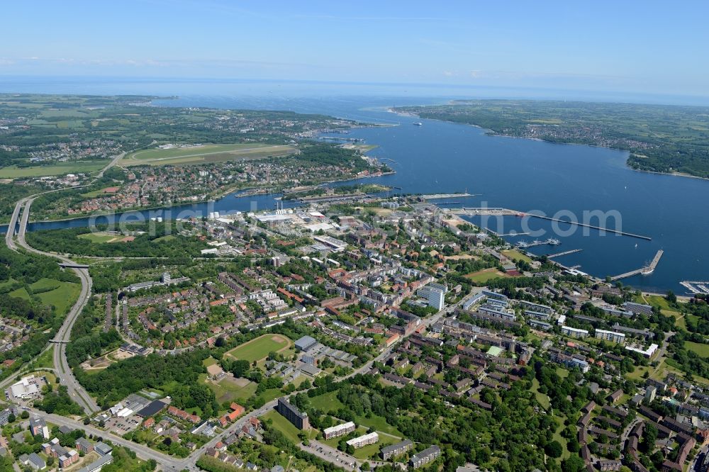 Aerial image Kiel - City view of the city area of in Kiel in the state Schleswig-Holstein