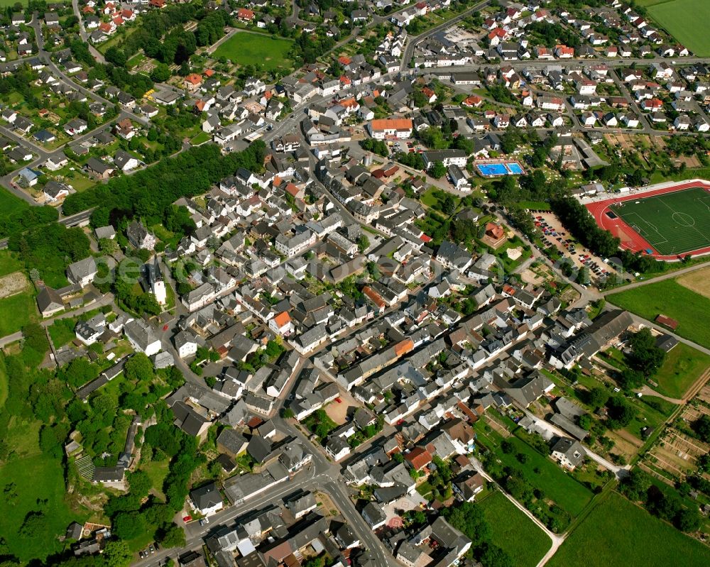 Aerial photograph Kirberg - City view on down town in Kirberg in the state Hesse, Germany