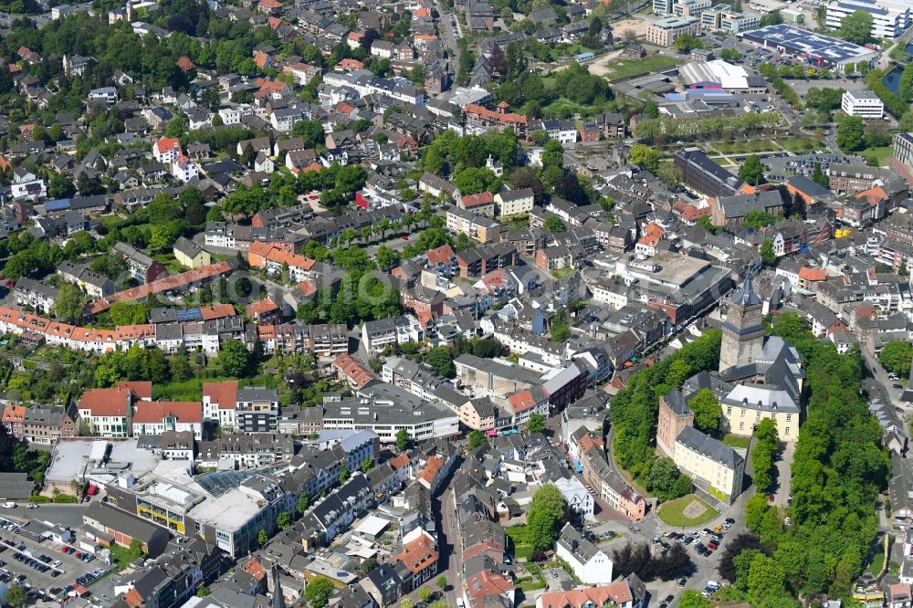 Kleve from the bird's eye view: City view of the city area of in Kleve in the state North Rhine-Westphalia, Germany