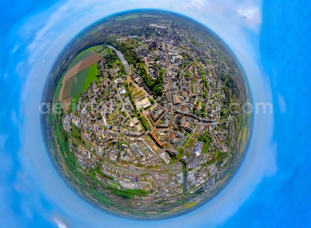 Aerial photograph Kleve - City view of the city area of in Kleve in the state North Rhine-Westphalia, Germany