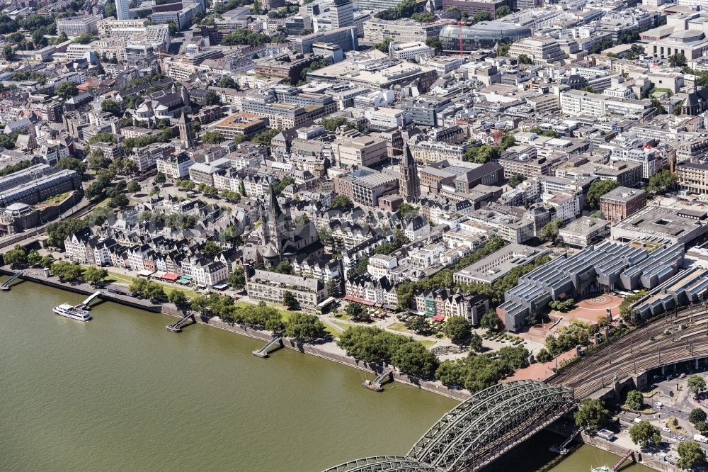 Köln from the bird's eye view: City view of the city area of in Cologne in the state North Rhine-Westphalia, Germany