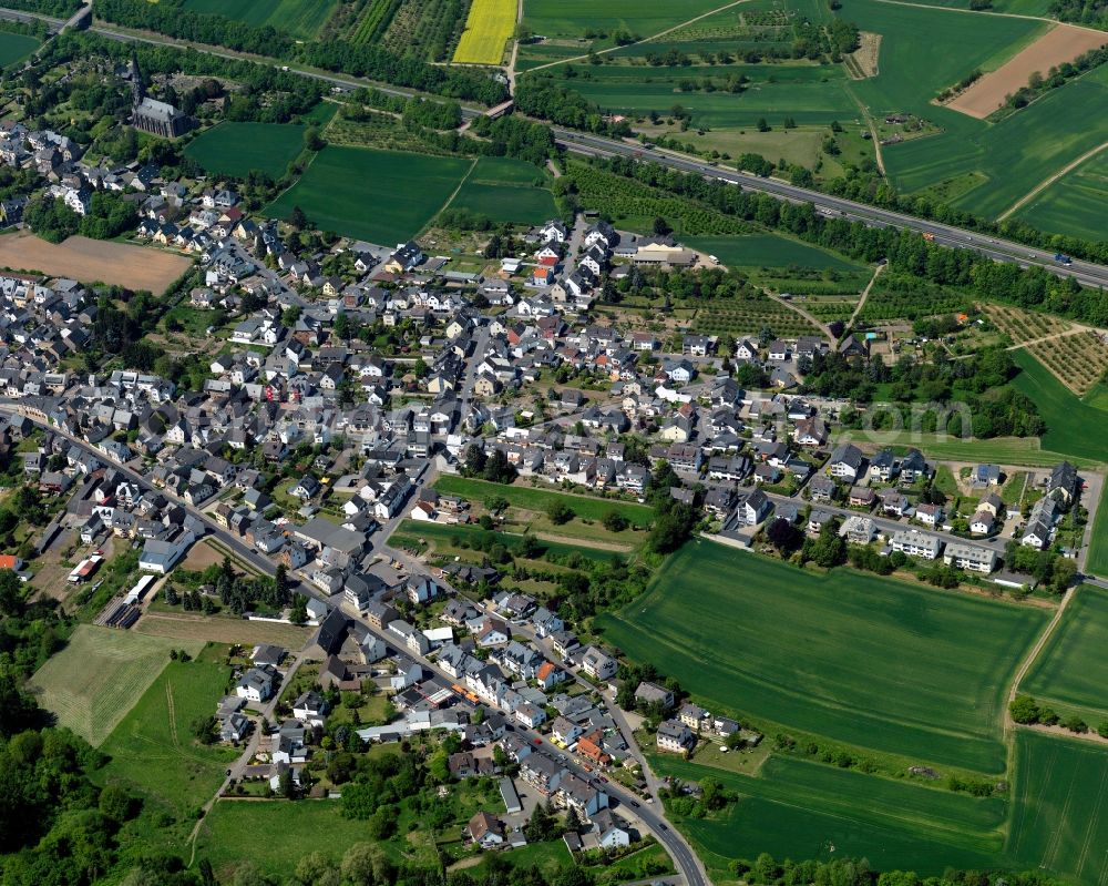 Aerial image Koblenz, Rübenach - City view from the center of in Koblenz, Ruebenach in the state Rhineland-Palatinate