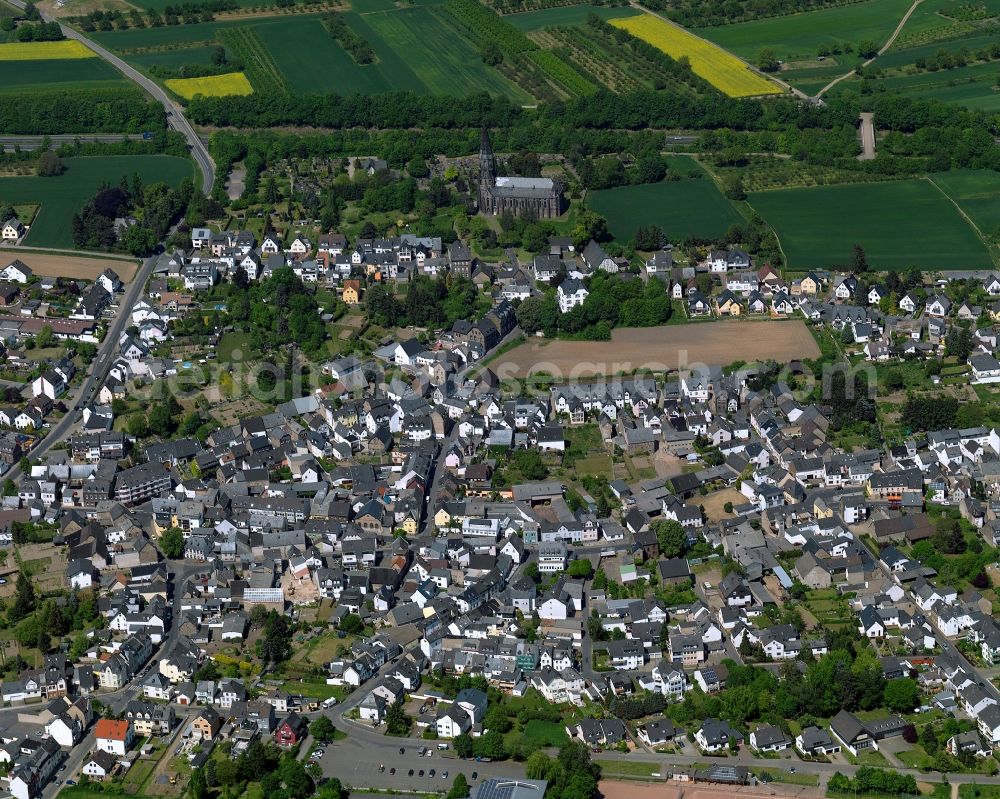 Koblenz, Rübenach from the bird's eye view: City view from the center of in Koblenz, Ruebenach in the state Rhineland-Palatinate