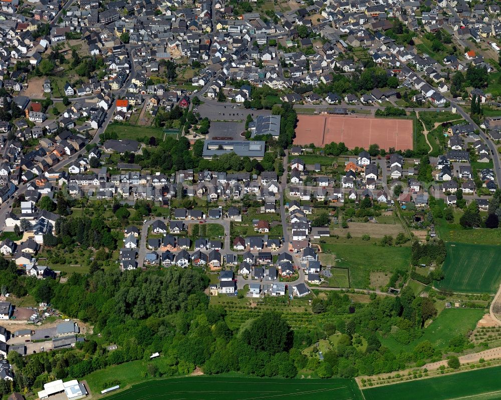 Aerial image Koblenz, Rübenach - City view from the center of in Koblenz, Ruebenach in the state Rhineland-Palatinate