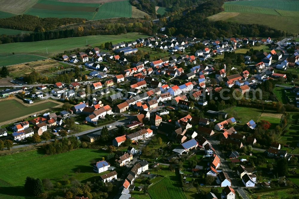 Aerial image Konken - City view on down town in Konken in the state Rhineland-Palatinate, Germany