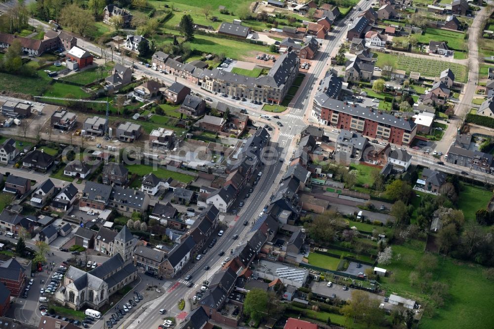 Kortessem from the bird's eye view: City view of the city area of in Kortessem in Vlaan deren, Belgium